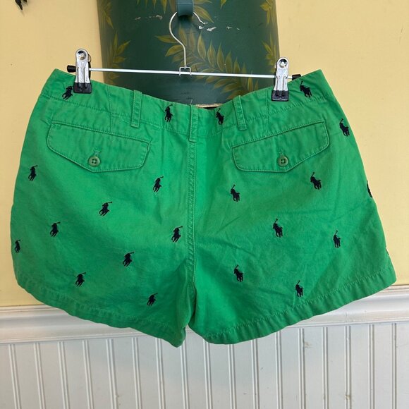 Ralph Lauren Green and Blue Bermudas with Embroidered Details - Picture 2 of 5